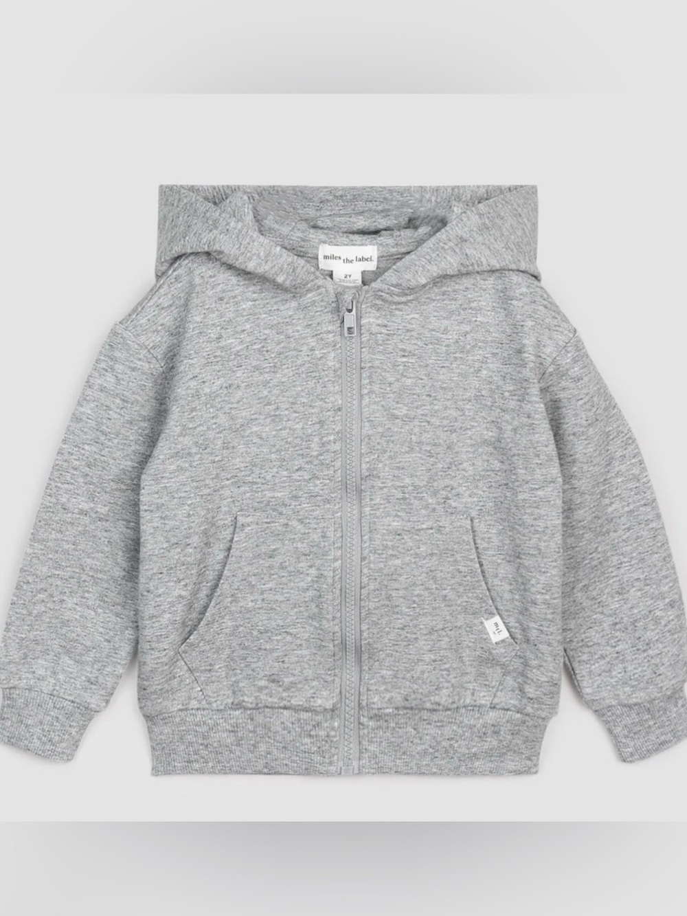 Miles Baby Gray Zip Up Sweatshirt size 2 years